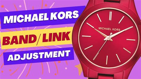 michael kors smartwatch band adjustment|michael kors watch band extender.